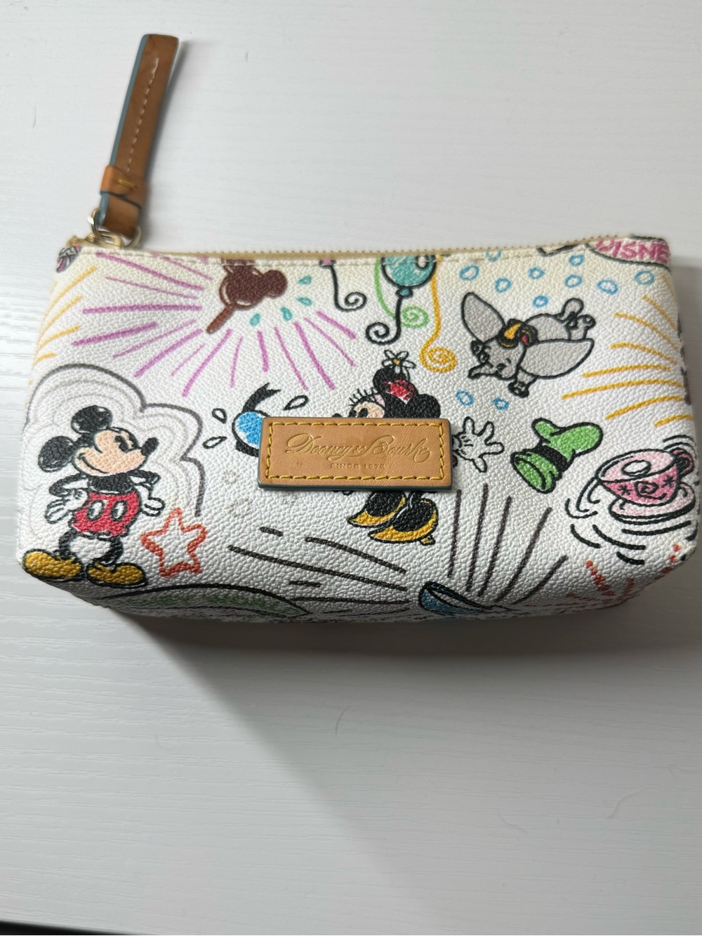 EUC Disney Dooney & Bourke Sketch cosmetic case
